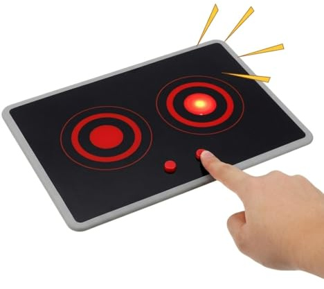 Kisangel Realistic Induction Cooker with Sound Light Role Play Kitchen Toy for Toddlers Battery Operated Model Batteries Not Included