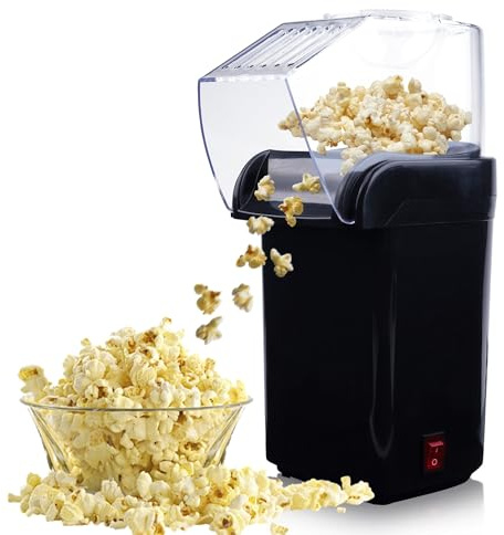 Popcorn Machine High Popping Rate, Minutes Fast Popping Air Popper Popcorn Maker, No Oil, Food Safe Mini Popcorn Machine