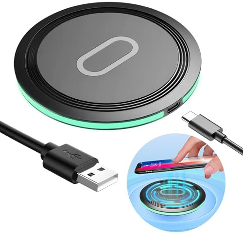 Kabelloses Ladegerät 15W, Kabelloses Ladepad 15 W Wireless Magnetischer Ladestation Kompatibel mit iPhone 17 Air Pro Max/16 15 14 13 12 Serie Samsung Galaxy S25 Galaxy S24 S23 Pixel