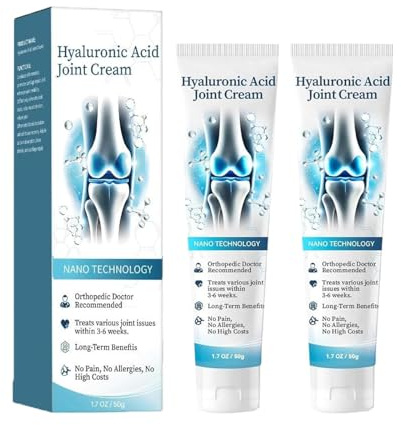 Crema Per Articolazioni, Crema Avanzata All'acido Ialuronico Per La Cura Delle Articolazioni Di Mani, Piedi E Ginocchia, Sollievo Avanzato All'acido Ialuronico, Cura Intensiva (2pcs)