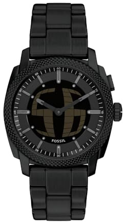 Fossil Machine Uhr für Herren, 41-mm Ana-Digi-Big Tic Uhrwerk mit Edelstahl- oder Lederarmband