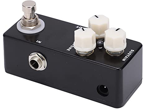 Walfront Mini Muff Fuzz Gitarreneffektpedal, Metall-True-Bypass-Schalter mit Einstellbarer Sustain-Tone-Lautstärke für E-Bass-Akustikgitarre