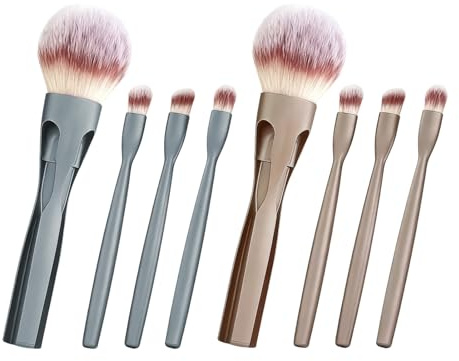 Set de Pinceaux de 4 en 1 Poils Doux et Magnétiques | Kit De Pinceaux Pour Le Du Visage Et Des Yeux Pour Femmes Débutants Domicile Vacances Anniversaire Mariage Fête