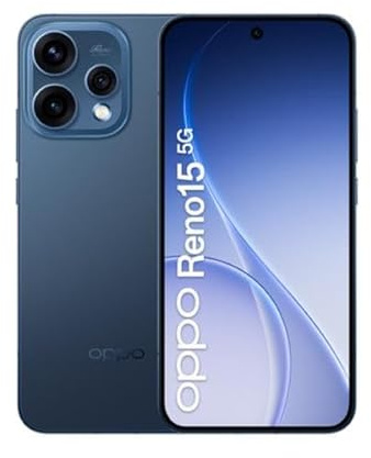 OPPO Reno15 5G AI Smartphone, Tripla fotocamera 50+50+8MP, Selfie 50MP, Display 6.59 120HZ AMOLED FHD+, 6500mAh, RAM 8GB(Esp2GB/4GB/8GB)+ROM 512GB [Versione Italia], Twilight Black