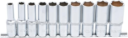 BGS 2435 | Jeu de douilles, six pans, longues | 12,5 mm (1/2) | en pouce | 10 pièces