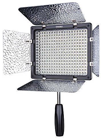 YONGNUO YN-300 III LED Luz de Cámara Videocámara Temperatura 5500k Ajustable Color compatible con DSLR Canon Nikon Olympus Pentax Samsung Sony con Remoto IR + Operación por Móvil CON Andoer® Pluma de Limpieza (YN-300III 5500k)