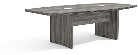 Safco Aberdeen 8 ft Conference Table, Contemporary Laminate, for Modern Business and Meeting Rooms, Gray Steel