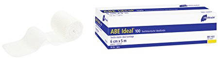 Meditrade 1577 Abe-Ideal 100 Baumwolle Textilelastische Idealbinde zur Kräftigen Kompression Der Extremitäten, 5 m Länge x 20 cm Breite, Weiß (10-er pack)