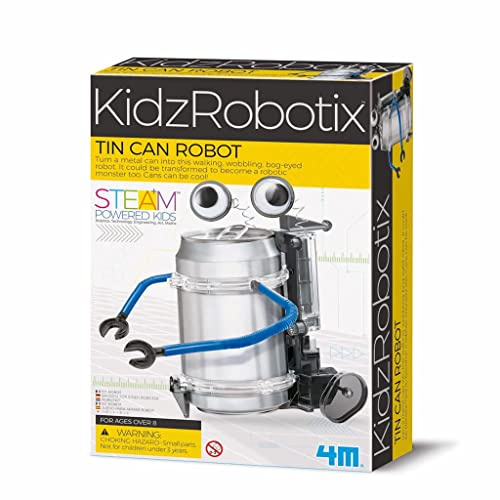 4M KidzLabs Tin Can Robot, STEM Science Building Kit | Build Your Own Tin Can Robot, STEM Science Kit for Kids