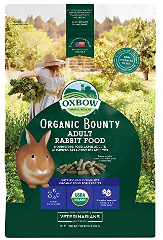 Oxbow Animal Health Organic Bounty Adult Rabbit Food - All Natural Rabbit Pellets - 3 lb.