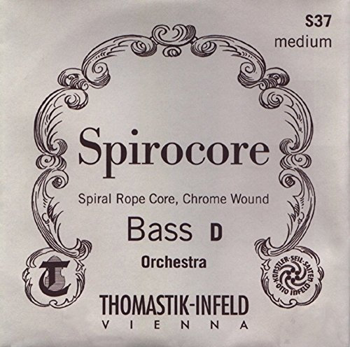 Thomastik Einzelsaite für Kontrabass 1/2 Spirocore - H/B-Saite Spiralkern, Chrom umsponnen, Solostimmung, mittel