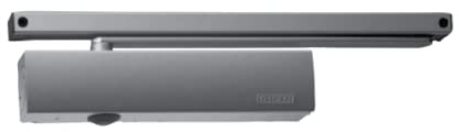 GEZE Türschließer inkl. Gestänge und Montageplatte, TS 5000, silber