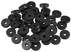 sourcing map 50 Stück Gummi Unterlegscheiben 13.8 mm Außendurchm. 4 mm Innendurchm. 3 mm Dicke für Wasserschlauch Wasserhahn