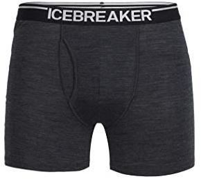 Icebreaker Men's Merino Anatomica Boxers with Fly - JET HTHR - Small