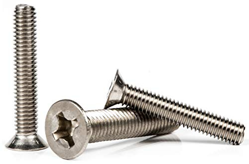 M4 (4mm x 20mm) Phillips Countersunk Machine Screws Flat Head Stainless Steel A2 (Pack of 20) F03BC