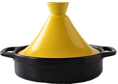 BAIHAO Tagine Pot for Cooking, Ceramic Enameled Cast Iron Tagine, Tajine Cooking Pot for Cooking Stew Casserole Slow Cooker for Home Kitchen