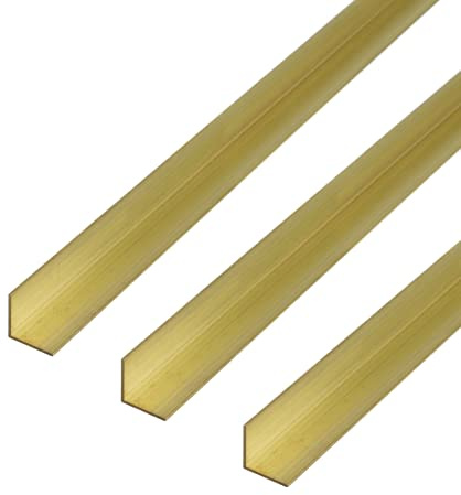 Alberts 497552 Winkelprofil | Messing | 1000 x 10 x 10 mm | 3er Set