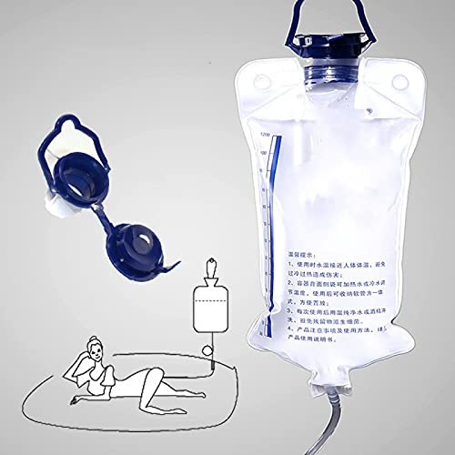 Enema Bag Kit, Home Enema Colonic Irrigation Kit Bag, Enema Bag Kit for Colon Cleansing, Coffee Enema Flushing kit, Reusable Enema Bag Kit, Enema Bag kit with drip Pot (1.2 L)