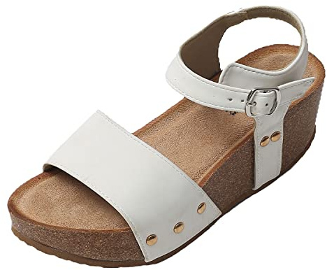 JOMIX Sandalias Mujer Verano Sandalias Cuña Mujer Comodas Sandalias Vestir Mujer