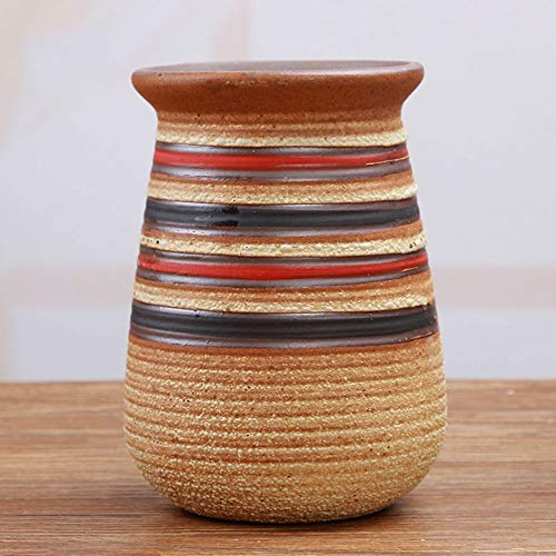 Vaso da fiori in ceramica Fatto a mano Carnoso Traspirante Alto Colorato Fioriera retrò Semplicità creativa di gres di medie dimensioni Vecchio mucchio Cactus Vaso in ceramica Vaso da fiori Fioriera