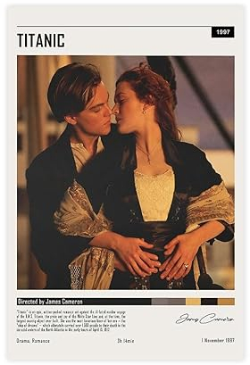 QUNAN Filmposter Titanic Leinwand Poster ungerahmt: 30 x 45 cm