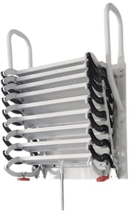 EYPKPL Haushalts-Dachbodentreppe, Pull-Down-Lift, Dachboden-Loft-Treppe, rutschfeste Stufen, Loft-Leiter, manuelle, an der Wand montierte, klappbare Dachboden-Leiter