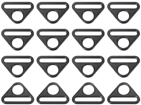 QUARKZMAN Dreiecks-Schnallenversteller, Dreiecks-D-Ringe Versteller mit Schwenkclip für Gurtband