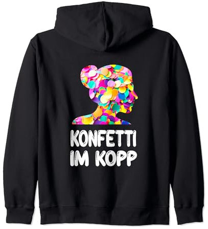 Konfetti Im Kopf Fastnacht Fasching Jeck Karneval Kostüm Kapuzenjacke