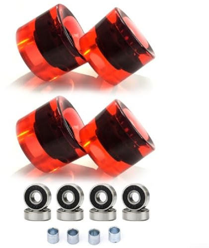Erzielen Sie optimale Skateboard-Leistung mit ABEC9-Kugellagern und 60 x 45 mm Rollen, 4 Stück (Rot B)