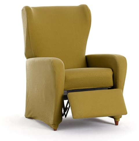 Eysa Bi-elastischer Sofabezug für Relax-Sessel, senffarben, Design Harlem