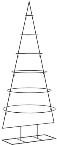 vidaXL Metal Christmas Tree for Decoration Black 150 cm