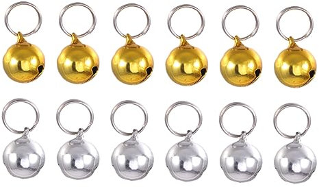 BESPORTBLE 12stücke Haustier Glocken Für Kleine Glöckchen Für Und Hunde Bastelzubehör Und Silber Für Weihnachten Und Kreative Projekte