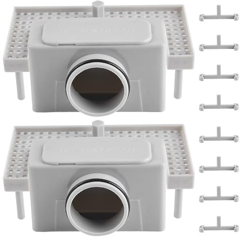2 pezzi per canalina doccia sifone, filtro per canalina doccia con tappo antiodore, filtro per canalina doccia con 4 fibbie per canaline doccia, filtro per capelli, scarico del pavimento, scarico