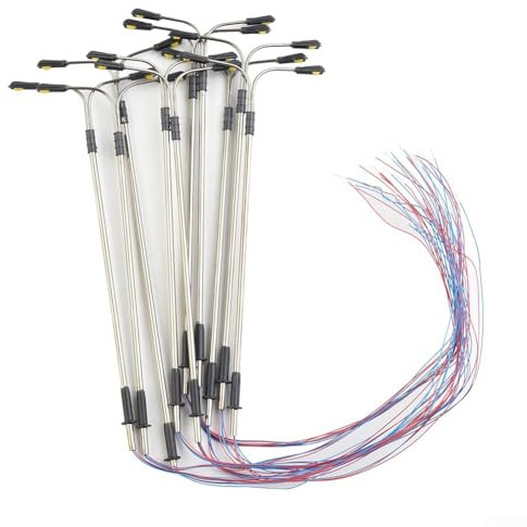 Lampioni pubbliche ferroviarie del modello della scala di HO, lampada bianca di Twohead, altezza di 10cm