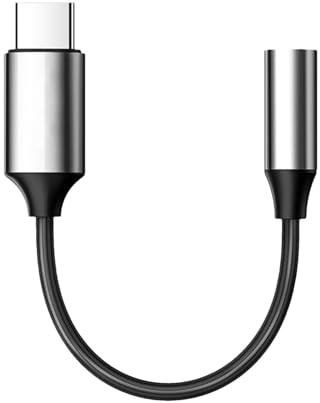 USB Type C to 3.5mm Headphone and Charger - 3.5mm Headphone Adapter, Audio Adapter Cable | Type C to Jack Dongle Adapter | Portable Stereo Jack Cables for Phone, Laptop, Nylon Braid