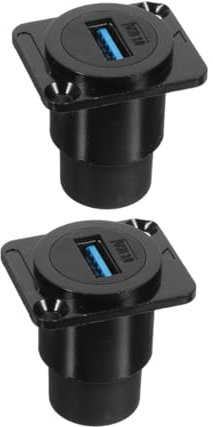 Uonlytech Usb Panel Mount Coupler Dual Head Insertion Usb3.0 Connector Mount Cable Open Hole Socket Data Extension Adapter