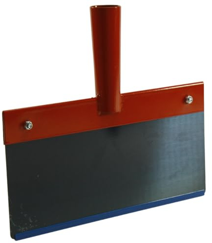 ERPINA® Stoßscharre 30cm mit 120cm Holzstiel - Robuster Schaber aus 1mm Federstahl vielseitig im Garten, Hof, Stall einsetzbar - zum Entfernen von festgetretenem Schmutz & Mist in Tierställen