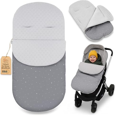 Saco para Carrito y Buggy de Invierno 90x45 cm - Saco de Invierno Forro Cálido Manta Envolvente Accesorio Bebé cálido Minky certificado Oeko-Tex Galaxy