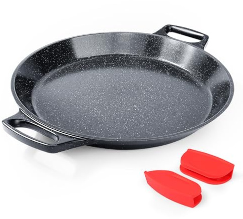 Gipp Paellera de Aluminio 36cm, Paellero con Revestimiento Cerámico Antiadherente y antioxidante, Apta Para Todo Tipo de Cocinas Incluida Inducción, 6-8 Raciones