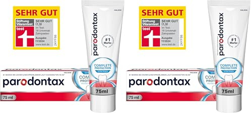 Parodontax Complete Protection Zahnpasta mit Fluorid, 1x75ml, Hilft Zahnfleischbluten zu reduzieren und vorzubeugen (Packung mit 2)