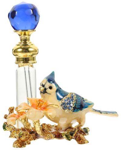 Gadpiparty Botella de Perfume de Vidrio Vintage 4ml, Frasco Rellenable Vacío Decorativo para Aceites Esenciales y Fragancias, Soporte Portátil para Perfumes y Aceites Emolientes, Adecuado