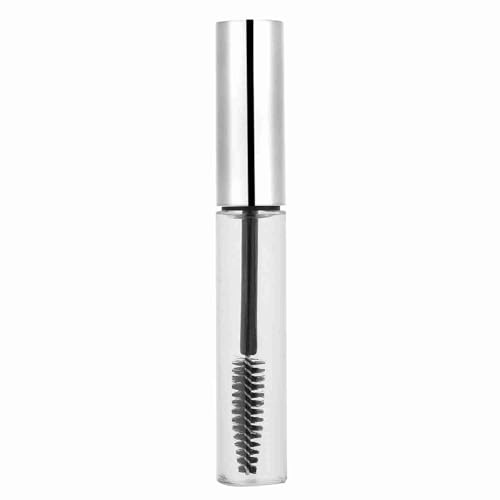 Omquot 10 Ml Tom Mascara Tube för Resor med ögonfransstav Hållbar Miljövänlig Design för ögonfranstillväxtolja och Smink (10 ml ljust silverlock)
