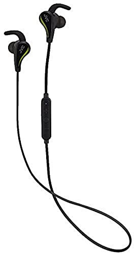 JVC AE Wireless Bluetooth Sports In Ear Headphones Earphones with Magnetic Earbuds and Built-In Mic and Remote, Black