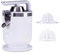 New Chef – Spremiagrumi elettrico a leva Juicer Excellence bianco (300 W), 2 dimensioni cono, con funzione salvagoccia e on/off automatico. Spremiagrumi semiprofessionale