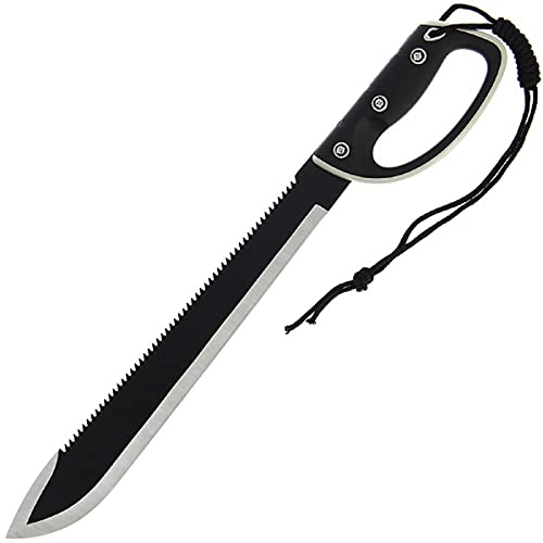 G8DS Machete 3 mm starker Klinge rostfrei Gummigriff mit Gürteletui aus Nylon.