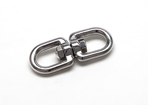 PD® Drehwirbel Edelstahl 10mm (Öse-Öse) | Wirbelschäkel aus rostfreiem Edelstahl A4 | Universelle Schäkel Edelstahl mit Drehgelenk für Garten, Boot & Heim | Drehhaken Schekel Hochfest | 1 Stück