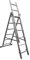 Escalera multiusos de aluminio, 3 x 6 peldaños, escalera plegable
