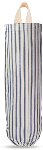 TOGETRUE Support de sac en plastique, support mural pour sac d'épicerie, organiseur de sac poubelle réutilisable pour la maison, la cuisine, le garde-manger, décoration (bleu)