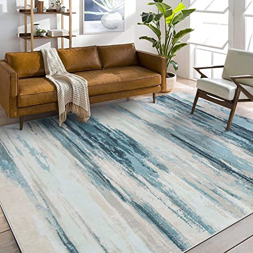 Cinknots Abstrakt modern vardagsrumsmatta, sovrumsmatta i europeisk stil med kort mjuk lugg, halkfria mattor lämpliga för vardagsrum och barnrum(200 x 250 cm, grå 10)