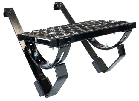 DAPRONA Laufrost Set für flache Dachziegel 60cm, Dachtritte für Schornsteinfeger Schwarz, inkl. Montagematerial für sichere Dachbegehung